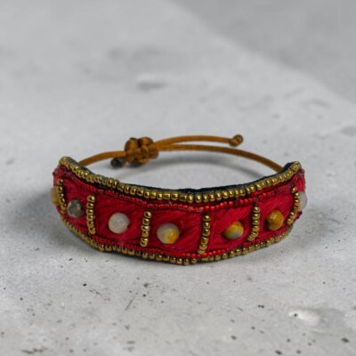 Pulsera Roja con Piedras