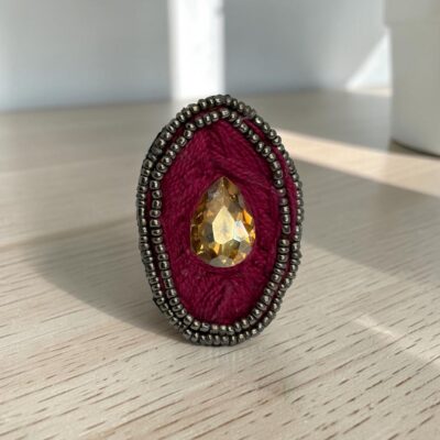 Anillo Óvalo Magenta