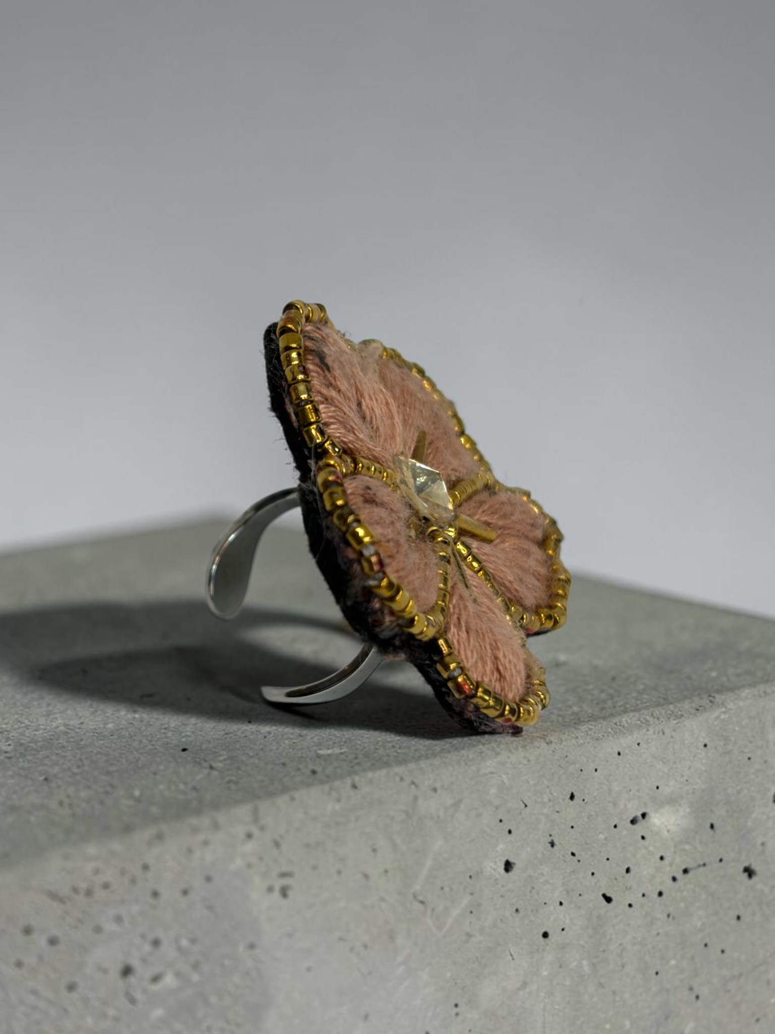 Anillo Flor Rosa Viejo Anillo Flor Rosa Viejo