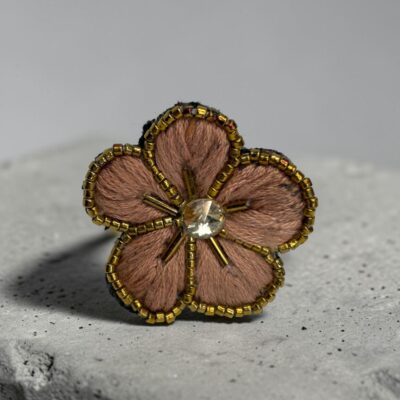 Anillo Flor Rosa Viejo
