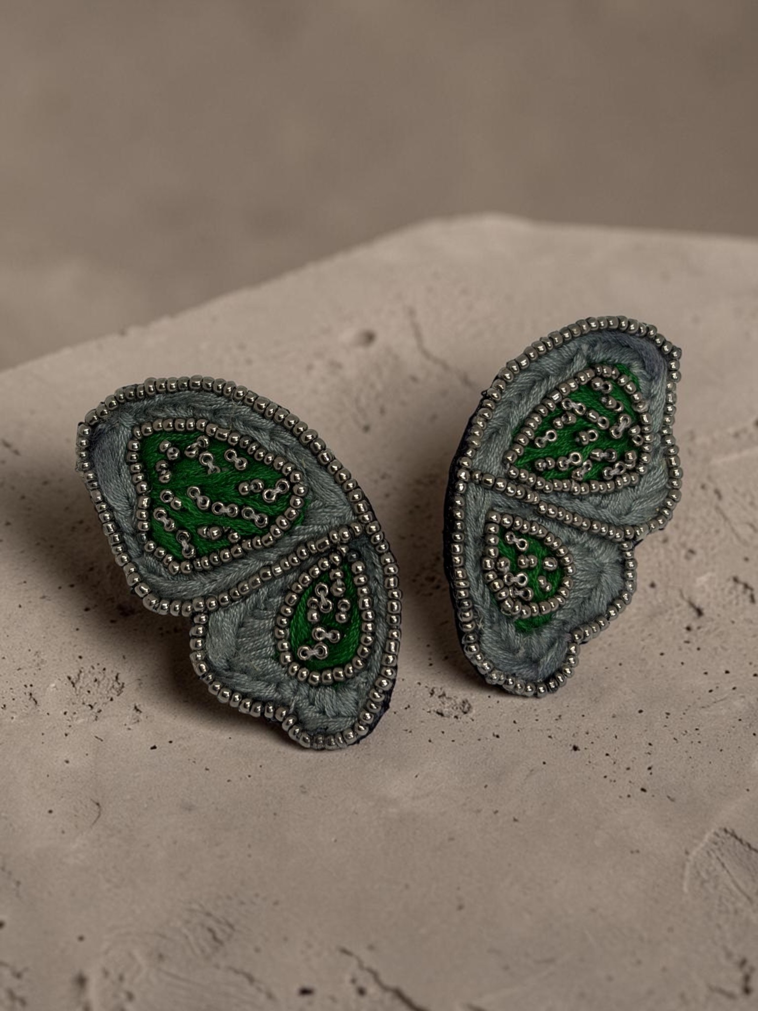 Aro Mariposa Verde Jade