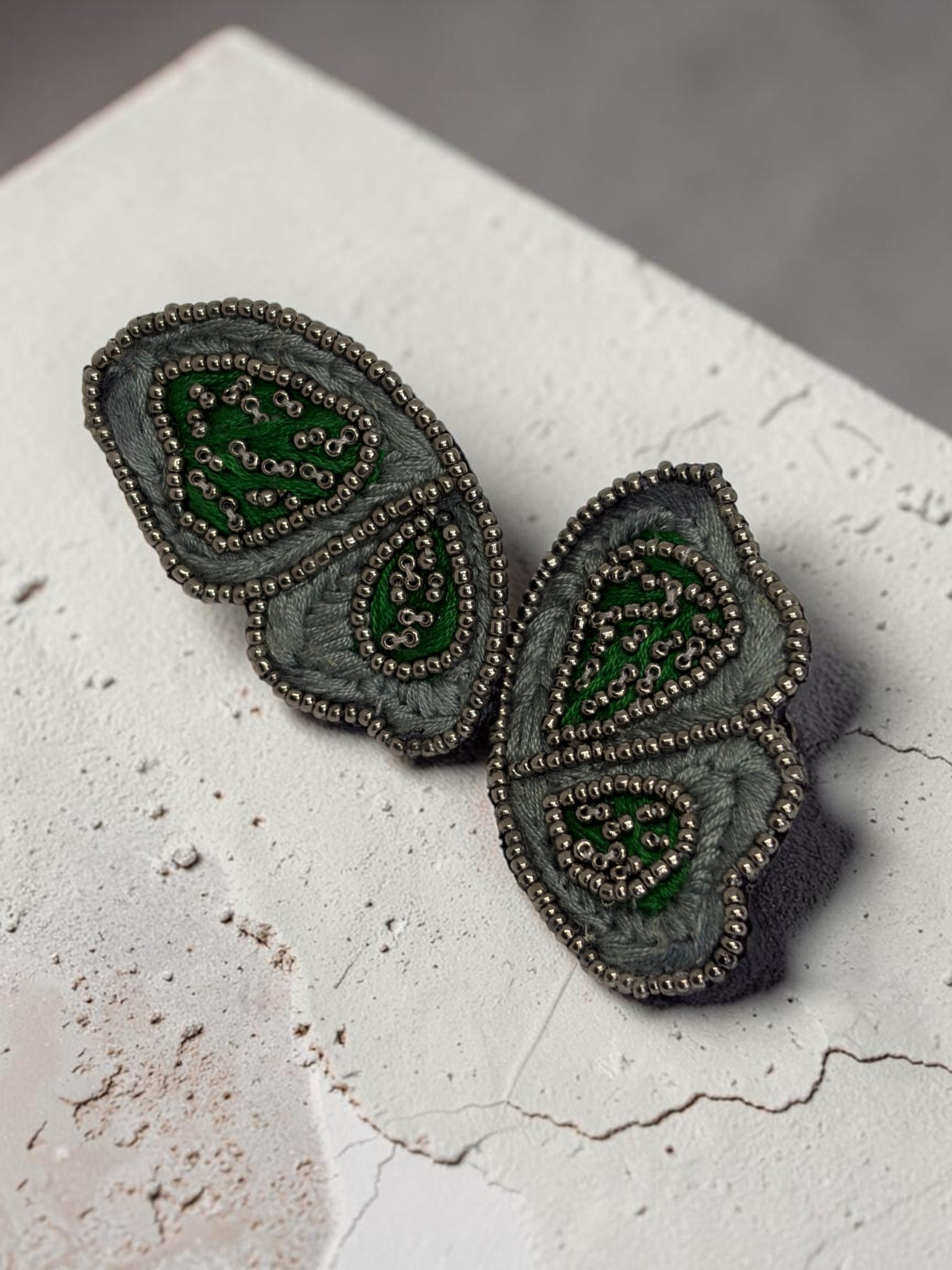 Aro Mariposa Verde Jade