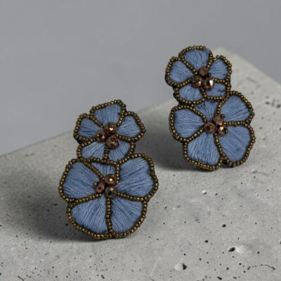 Aro Doble Vinca Celeste