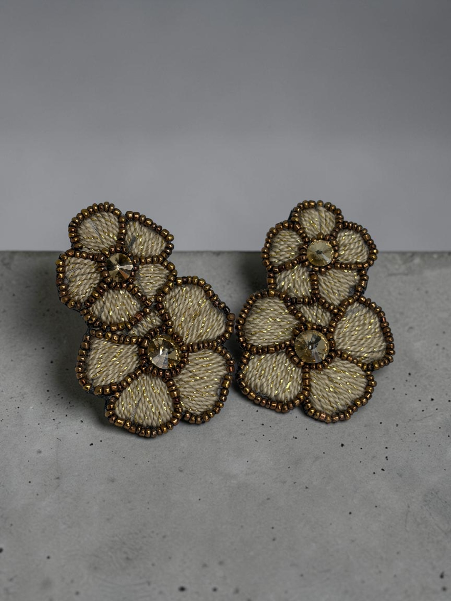 Aro Doble Vinca Dorado