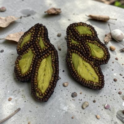 Aro Hoja Verde Mostacilla Dorada