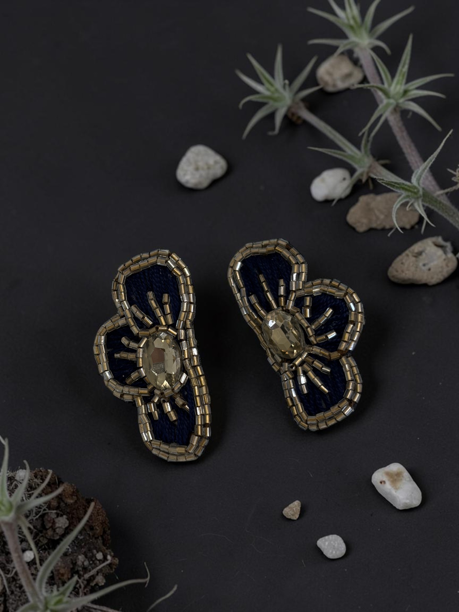 aro media celidonia azul piedra mostacilla cobre
