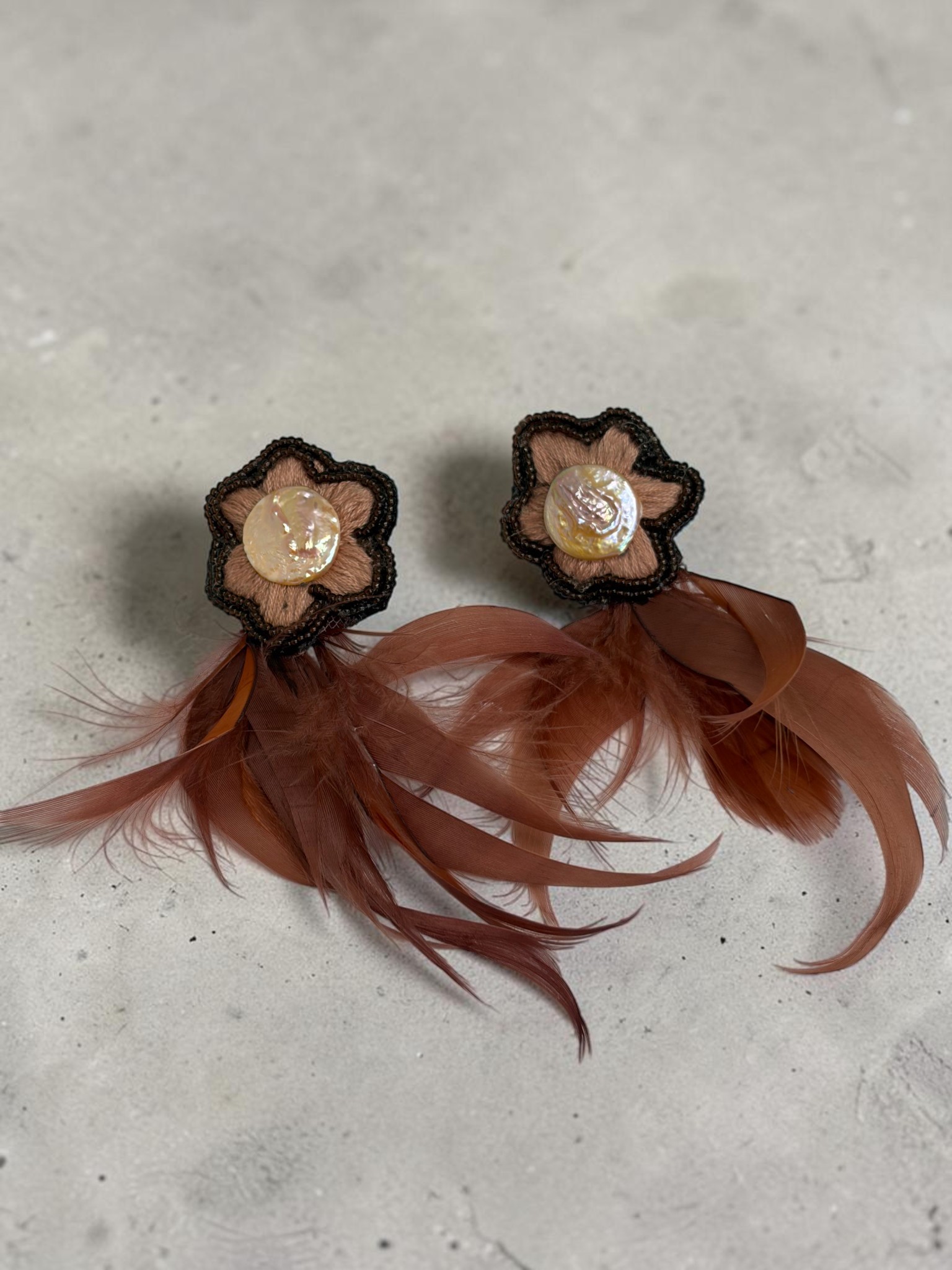 Aro Plumas Estrella Rosa Viejo Aro Plumas Estrella Rosa Viejo