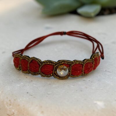 Choker Terracota con Cristal