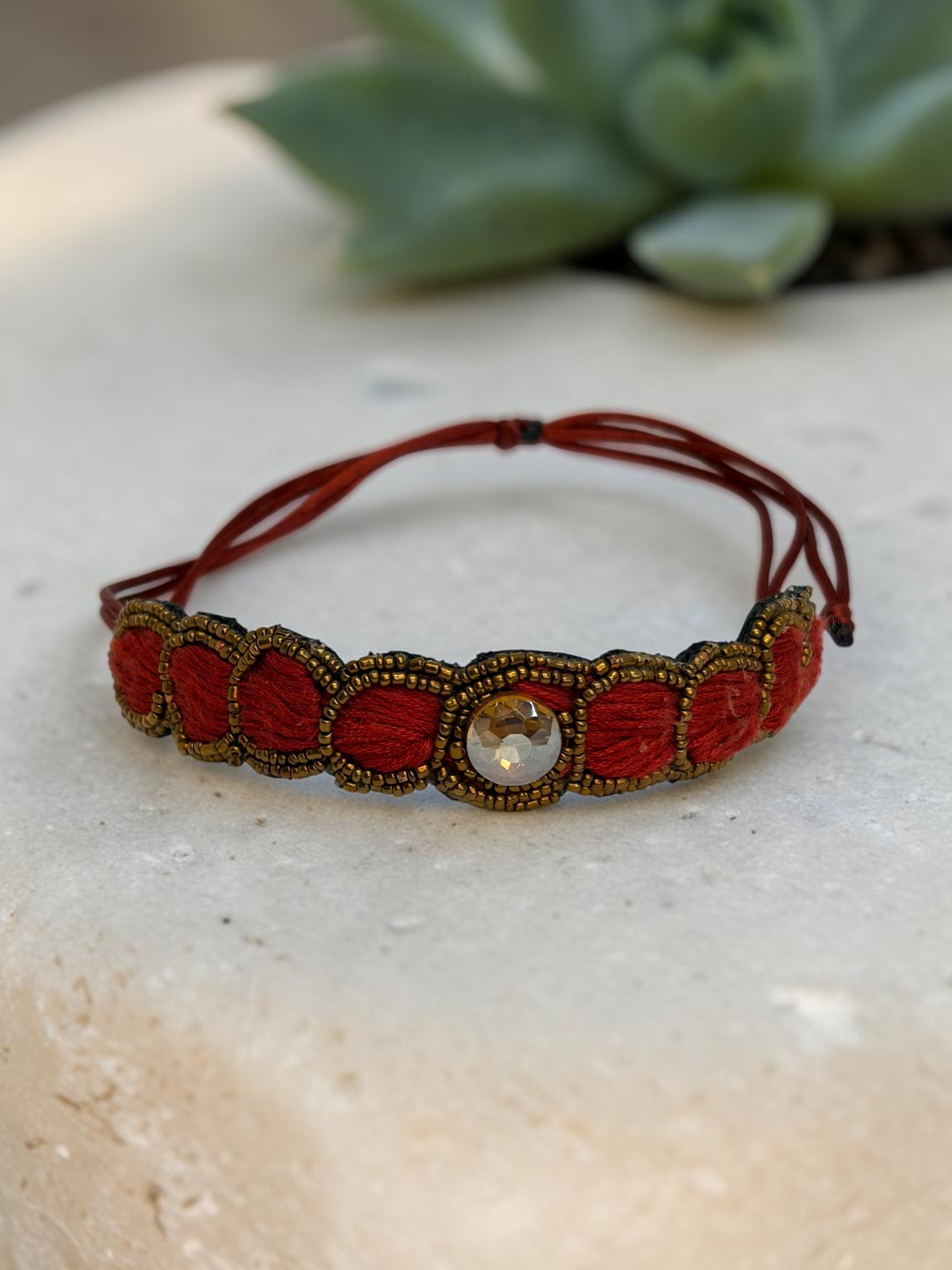Choker Terracota con Cristal Choker Terracota con Cristal