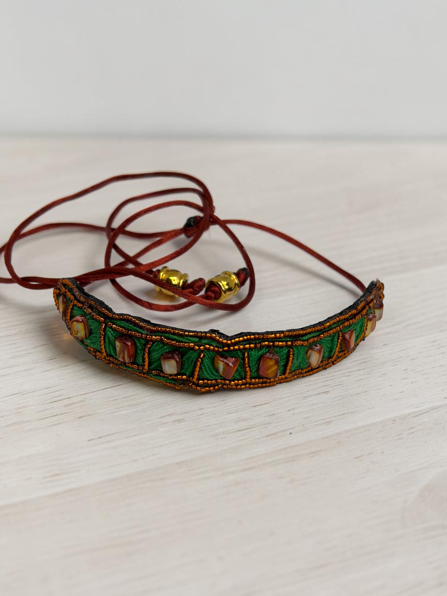 Choker Verde con Nácar