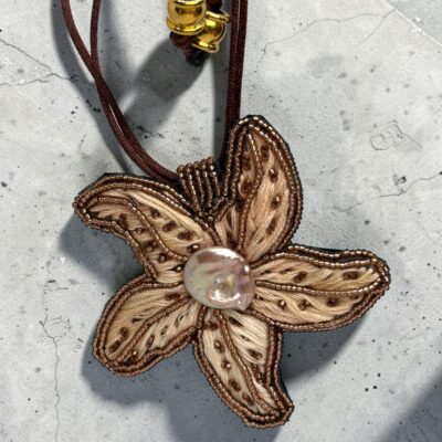 Collar Prendedor Estrella de Mar Rosa Viejo