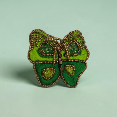 Prendedor Mariposa Verde