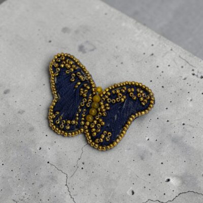 Prendedor Mariposa Azul Marino