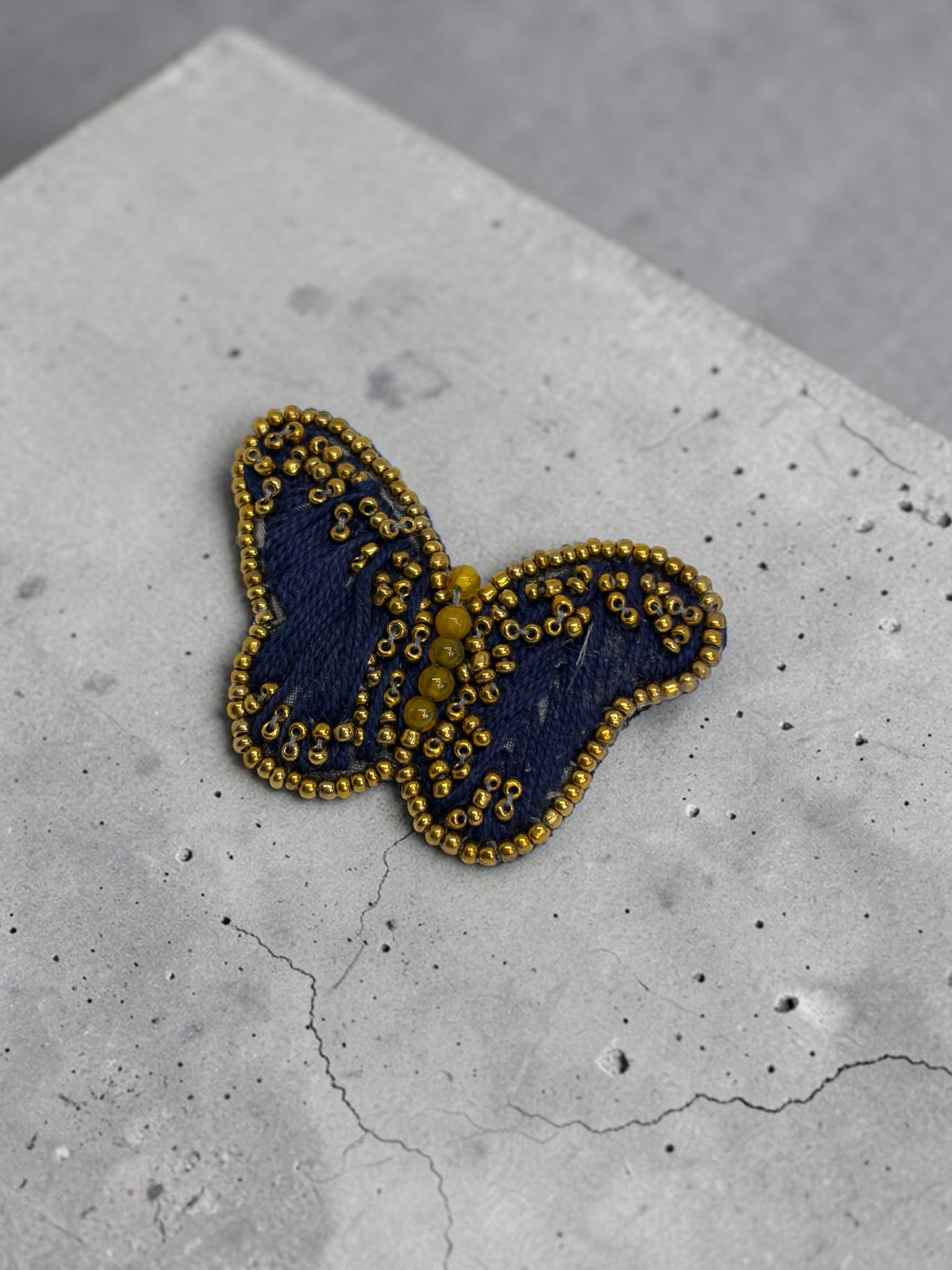 Prendedor Mariposa Azul Marino
